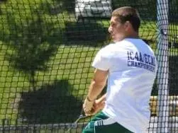 Papazov, Barry Compete In Millrose Games Weight Throw