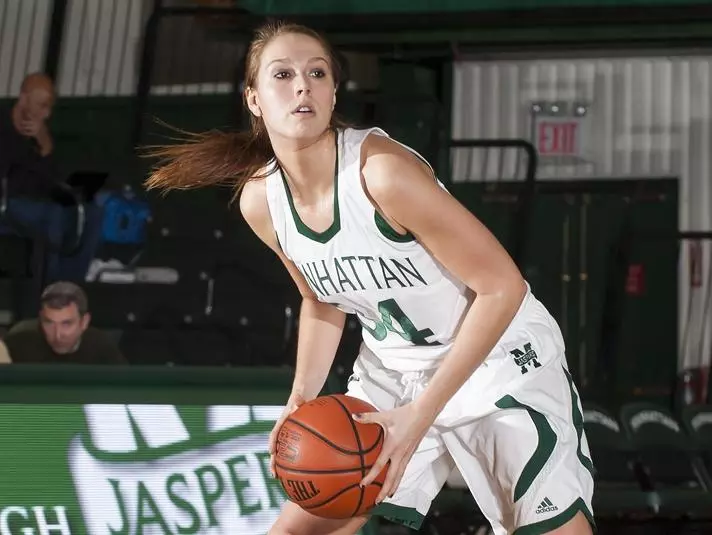 Manhattan Falls to Adelphi In Exhibition, 77-74
