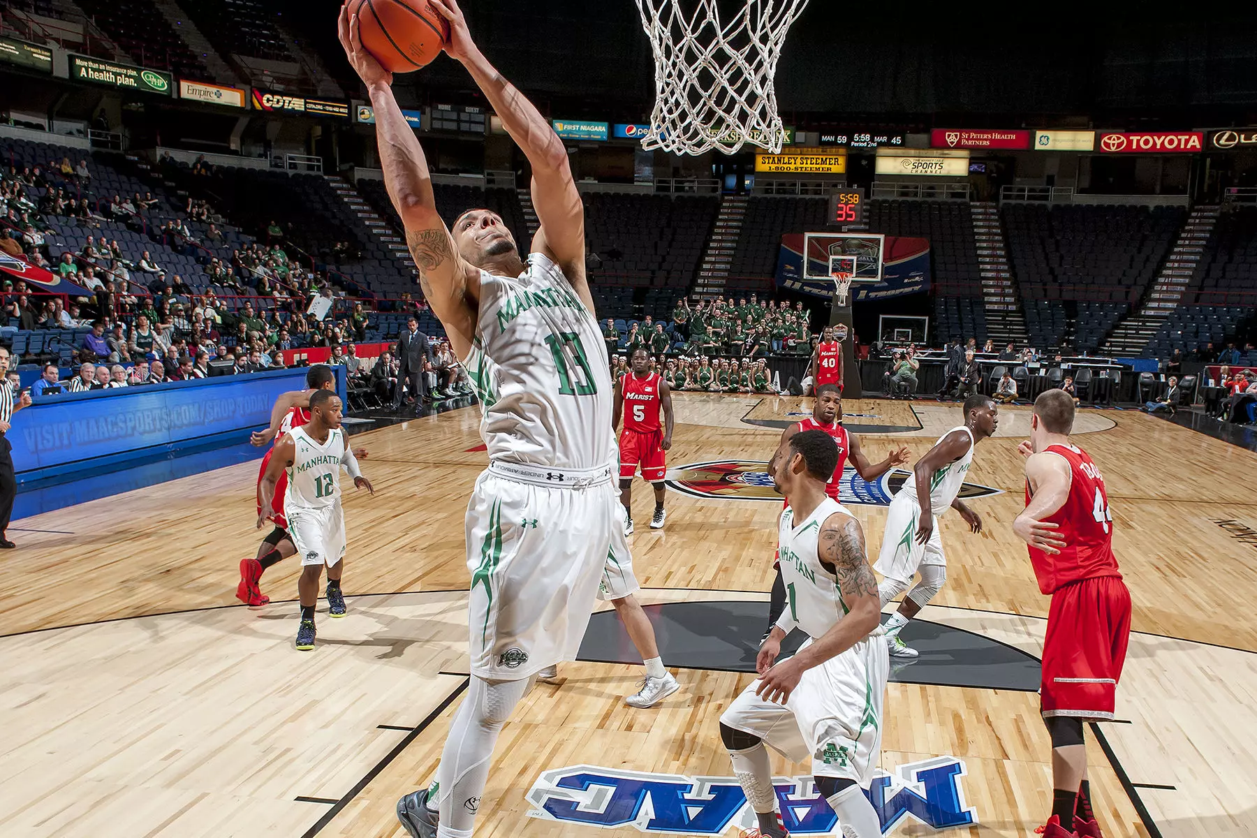 Manhattan Bests Marist 74-58 In MAAC Quarterfinal Action