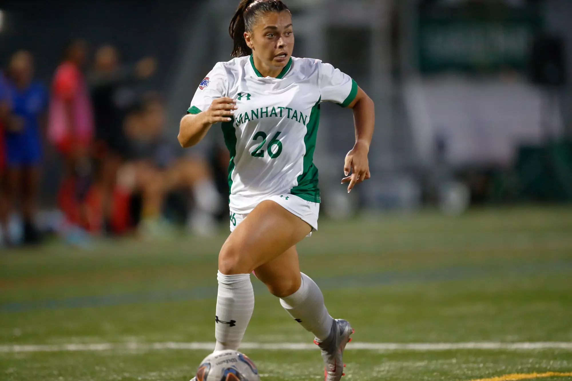Julia Nicholas looks upfield against SFBK