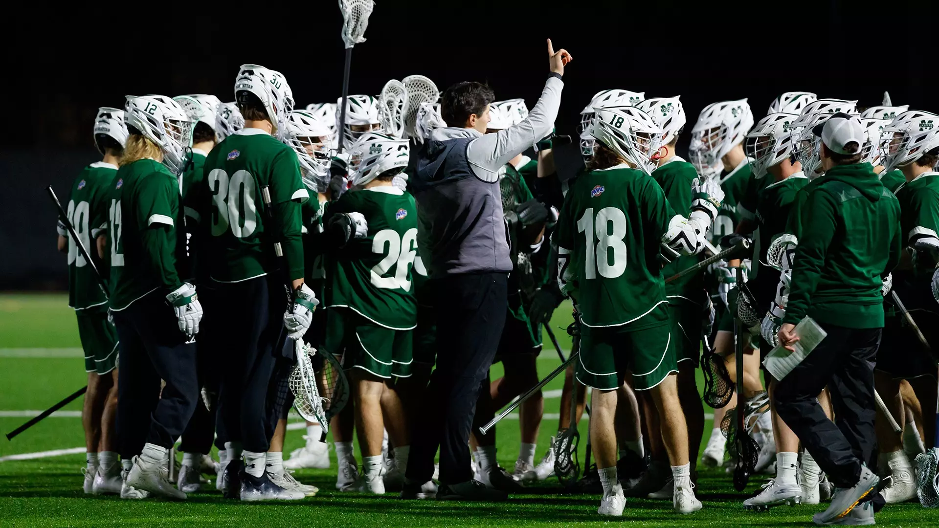 Team huddle at Princeton 2023