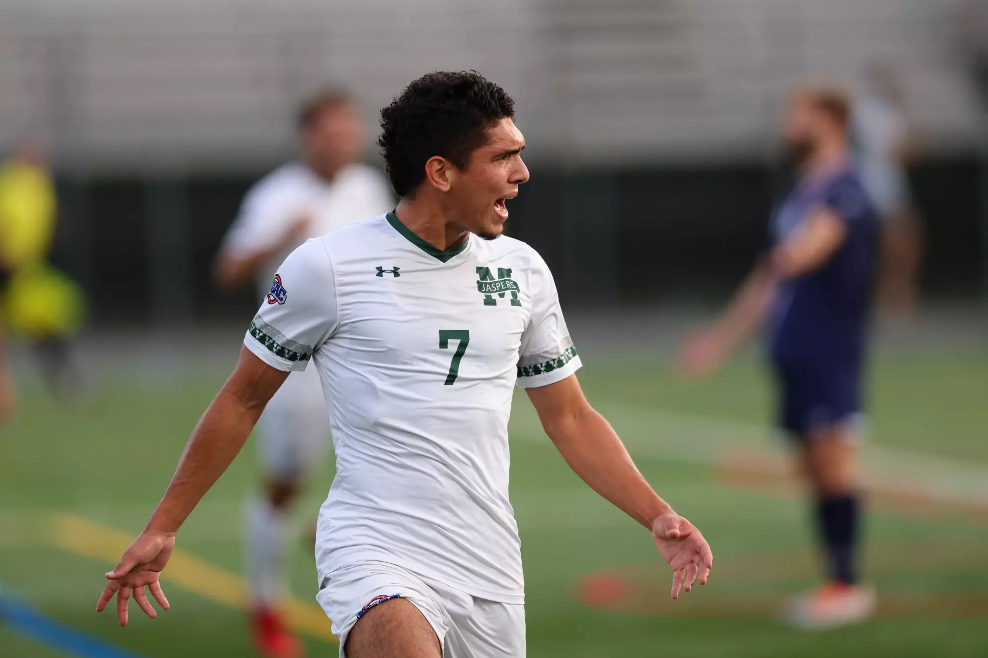 Johan Velez Celebrates a goal against FDU